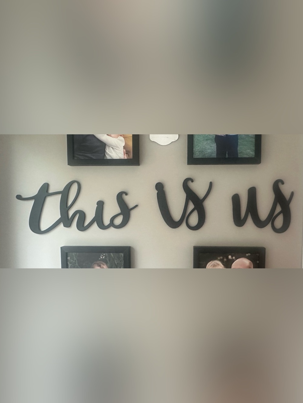 Decorative “this is us” Script Wall Letter Set - Black